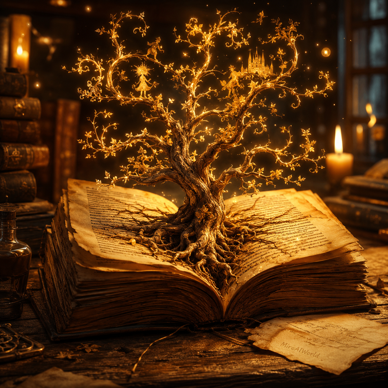 Дърво, поникващо от книга