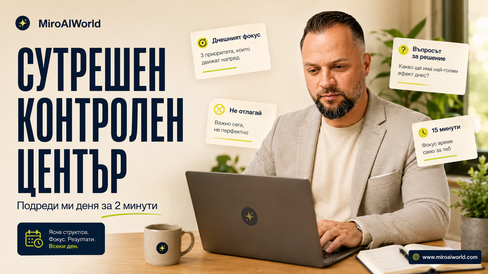 Сутрешен контролен център: подреди ми деня за 2 минути